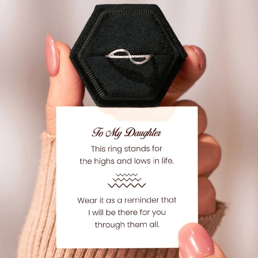 TO MY DAUGHTER- THE HIGHS AND LOWS IN LIFE - INFINITY EMBRACE RING