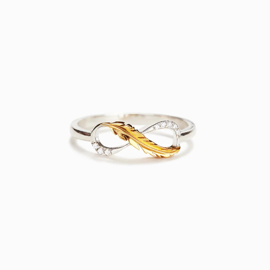 ANGELS DO EXIST - BEST FRIENDS FOREVER - ETHEREAL GRACE FEATHER RING