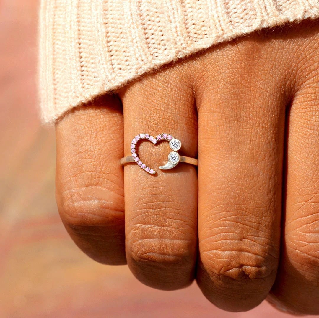 TO MY DAUGHTER - NEVER GIVE UP - SWEETHEART EMBRACE RING