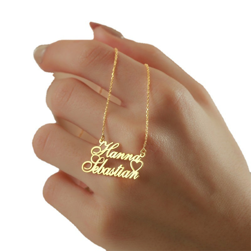 The Double Name Heart Necklace