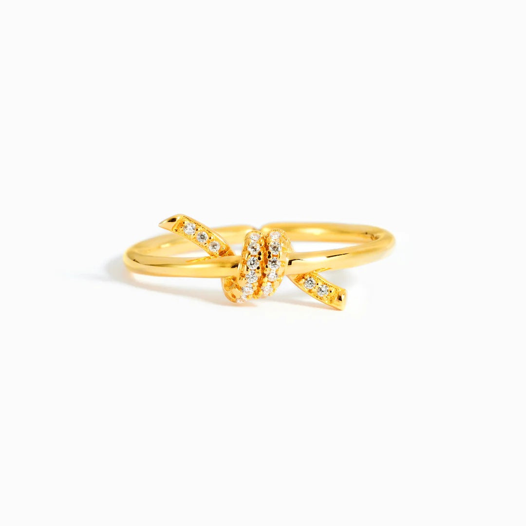 MOTHER AND DAUGHTER - A KNOT TIED BY ANGELS - GILDED ELEGANCE KNOT RING