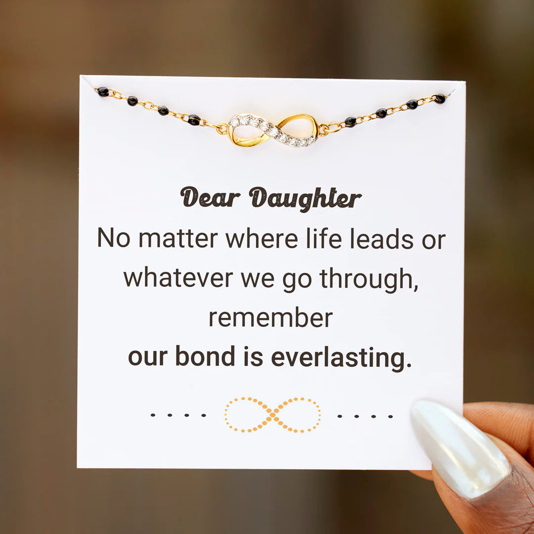 DEAR DAUGHTER - OUR BOND IS EVERLASTING - CAPTIVATING EMBRACE BRACELET