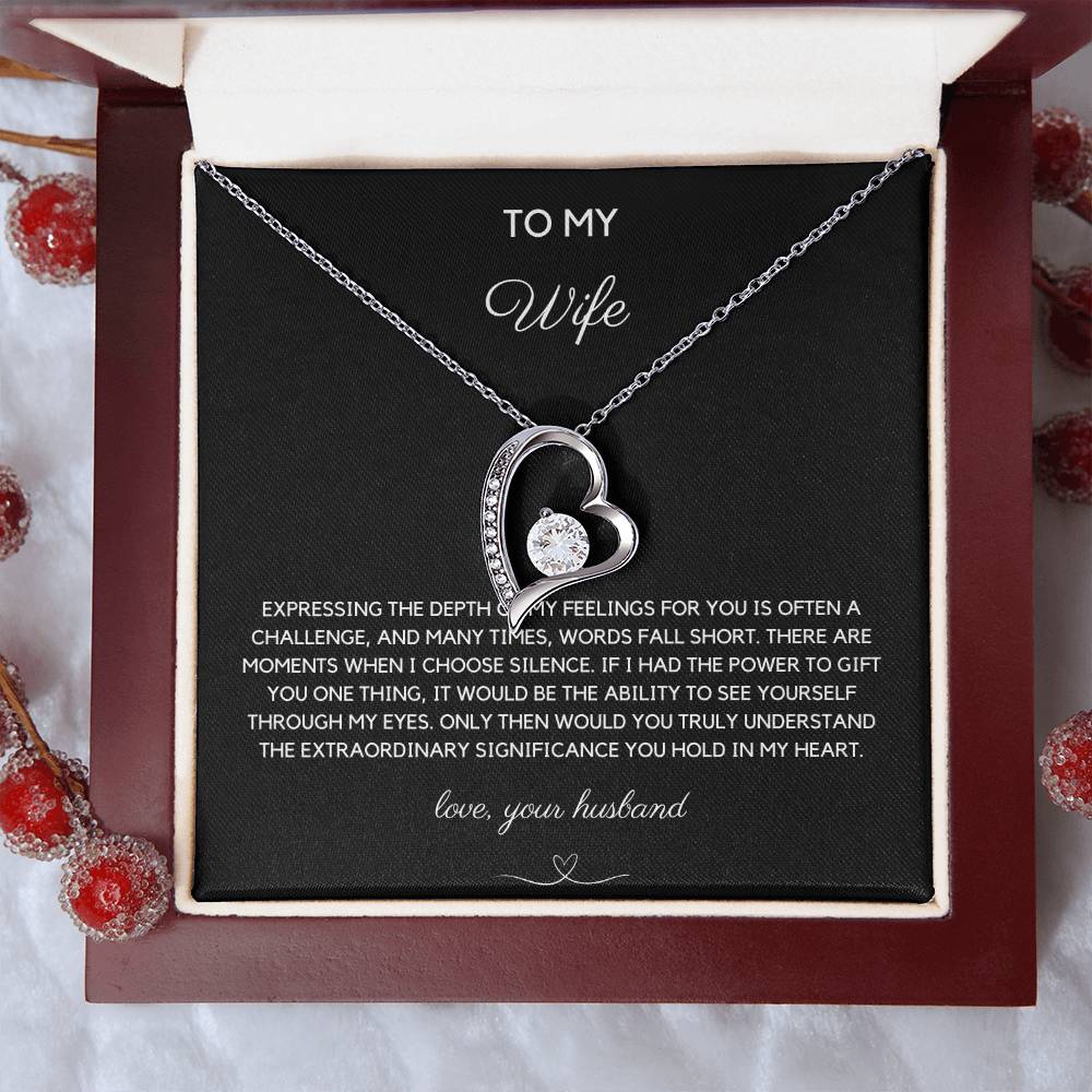 To My Wife - Expressing Feelings - Forever Love Necklace - Love Your Husband