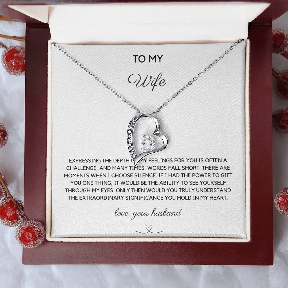 To My Wife - Expressing Feelings - Forever Love Necklace - Love Your Husband