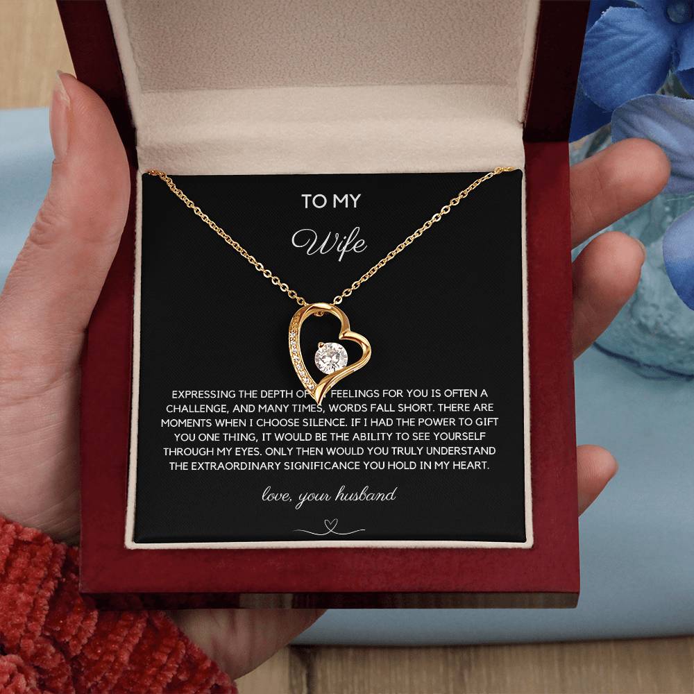 To My Wife - Expressing Feelings - Forever Love Necklace - Love Your Husband