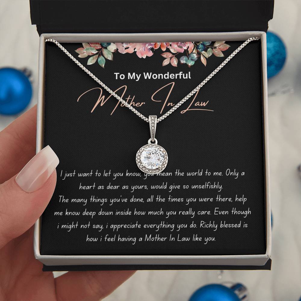 To My Wonderful Mother In Law - Richly Blessed - Eternal Hope Necklace