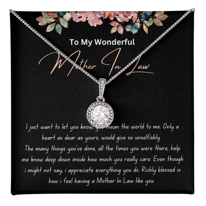 To My Wonderful Mother In Law - Richly Blessed - Eternal Hope Necklace