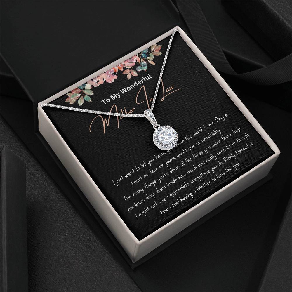 To My Wonderful Mother In Law - Richly Blessed - Eternal Hope Necklace