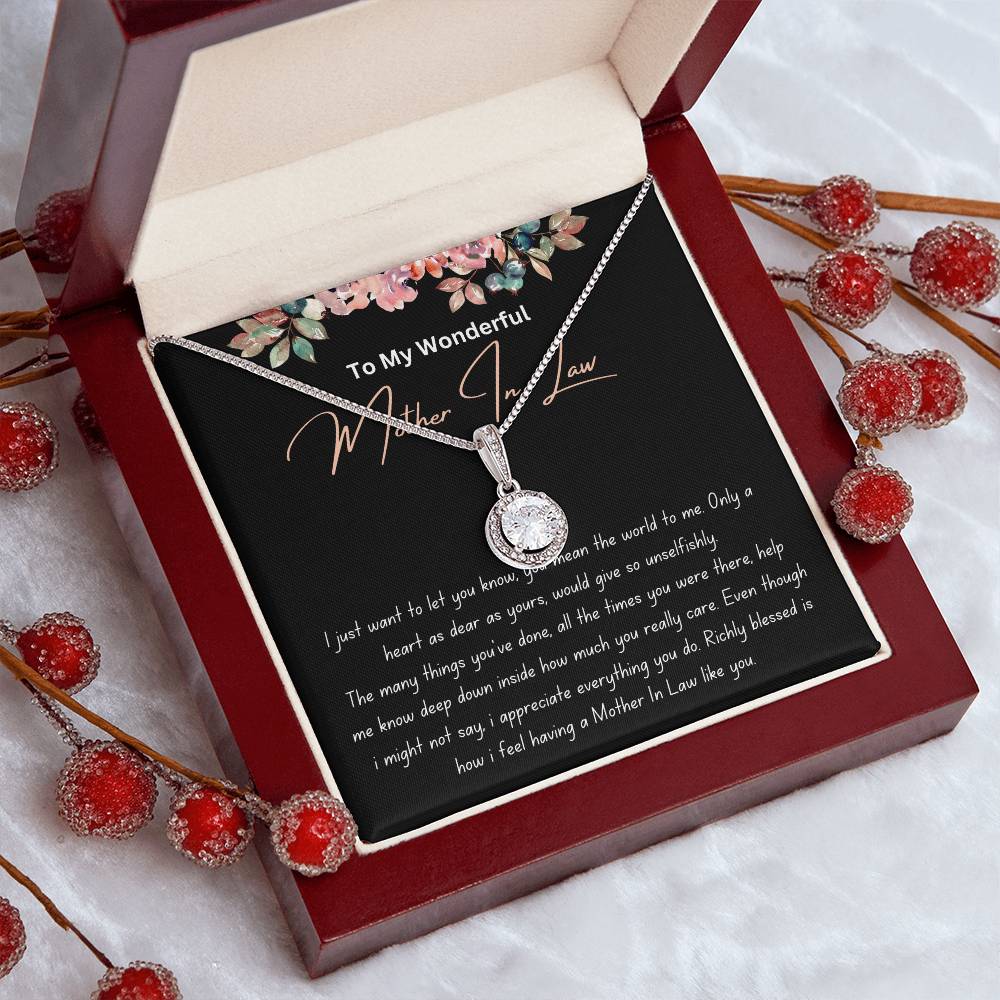 To My Wonderful Mother In Law - Richly Blessed - Eternal Hope Necklace