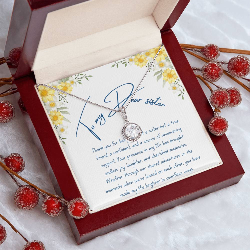 To My Dear Sister- Cherished Memories - Eternal Hope Necklace