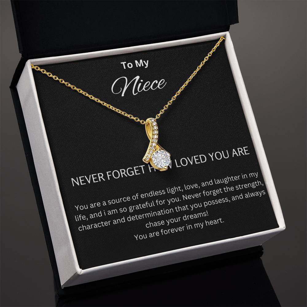 To My Niece - Chase Your Dreams - Alluring Beauty Necklace