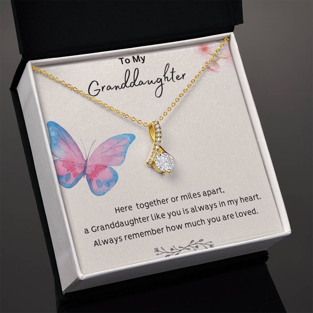 To My Granddaughter - Always Remember -Alluring Beauty Necklace