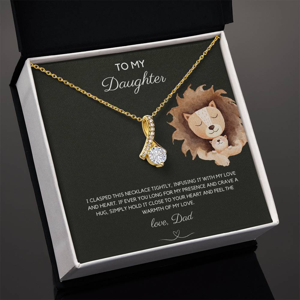 To My Daughter - Infused Love - Alluring Beauty Necklace - Love Dad