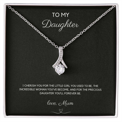 To My Daughter - I Cherish You - Alluring Beauty Necklace - Love Mum