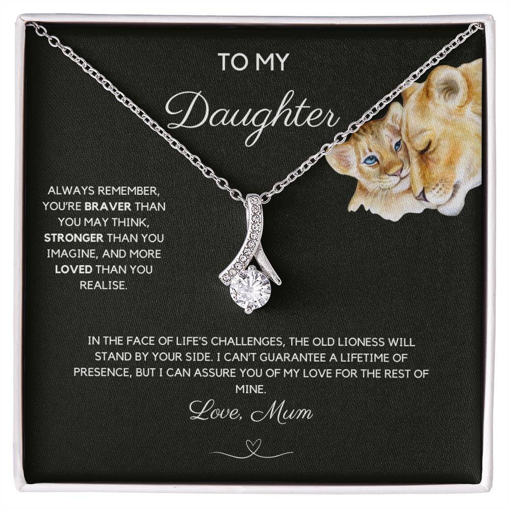 To My Daughter - Always Remember -Alluring Beauty Necklace - Love Mum