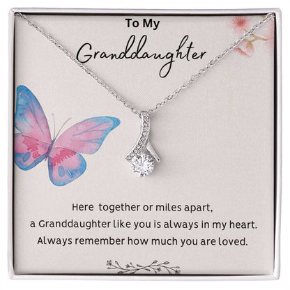 To My Granddaughter - Always Remember -Alluring Beauty Necklace