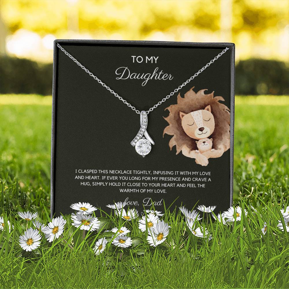 To My Daughter - Infused Love - Alluring Beauty Necklace - Love Dad