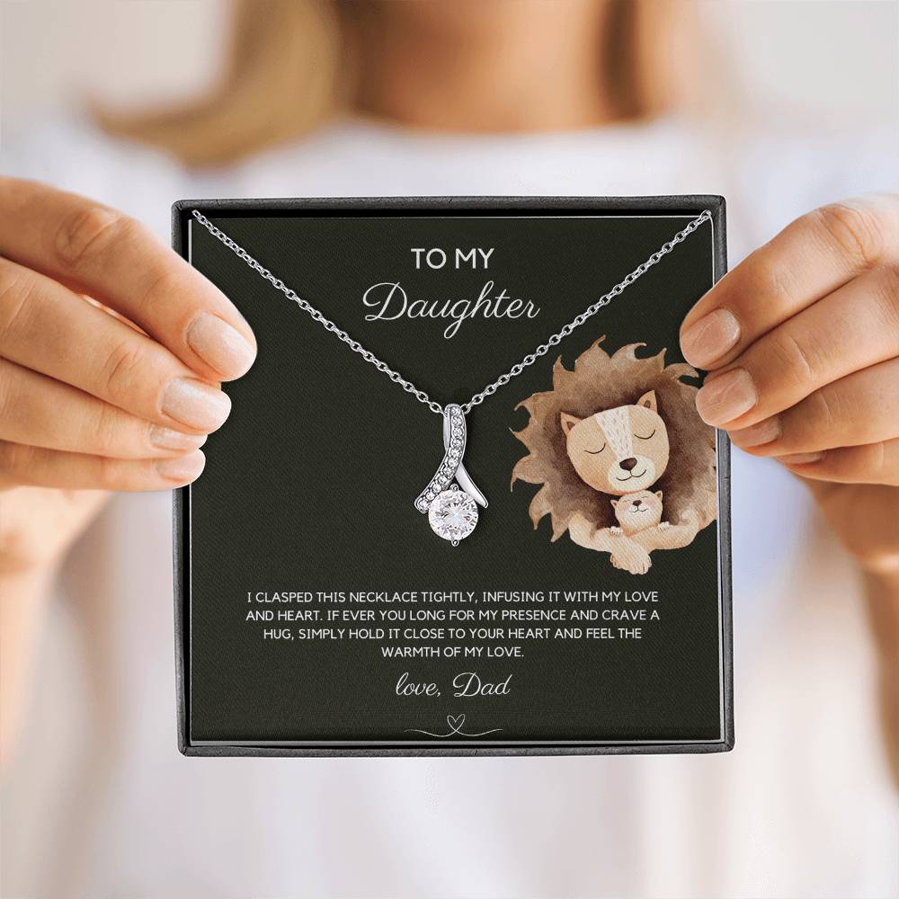 To My Daughter - Infused Love - Alluring Beauty Necklace - Love Dad