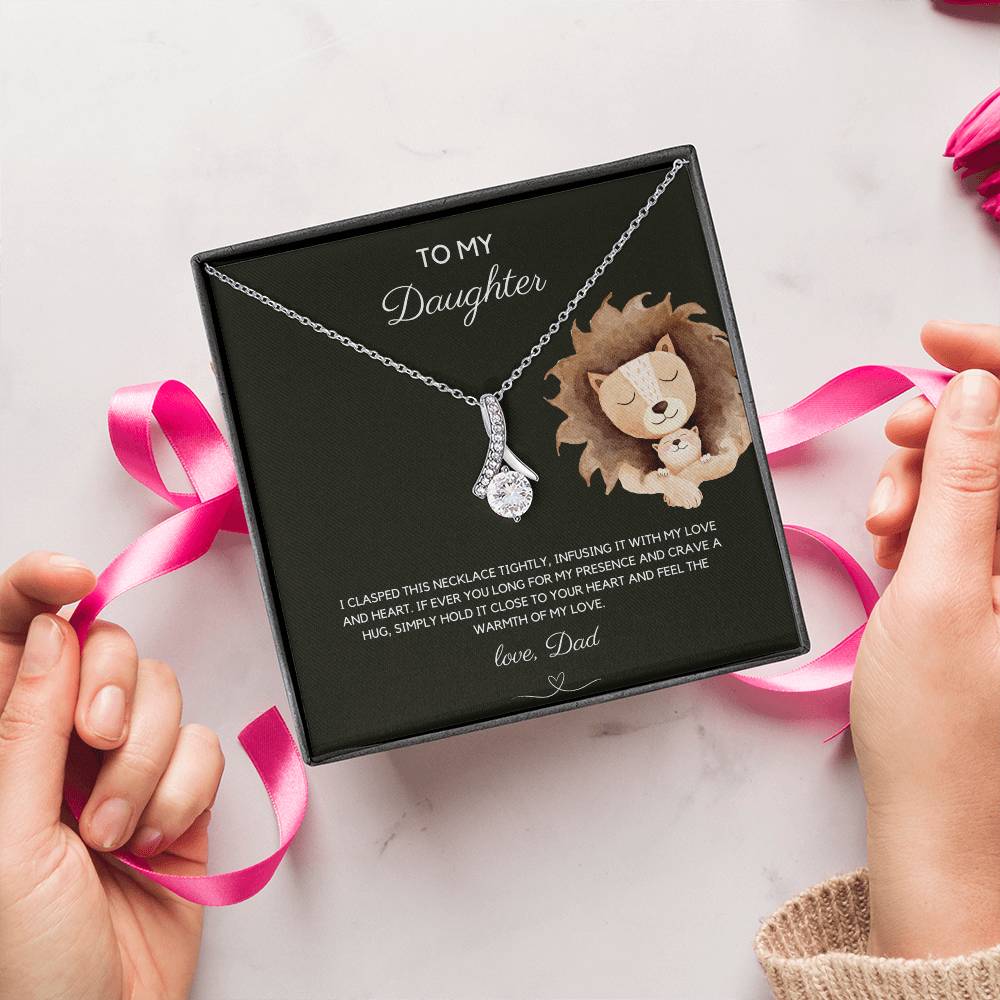 To My Daughter - Infused Love - Alluring Beauty Necklace - Love Dad