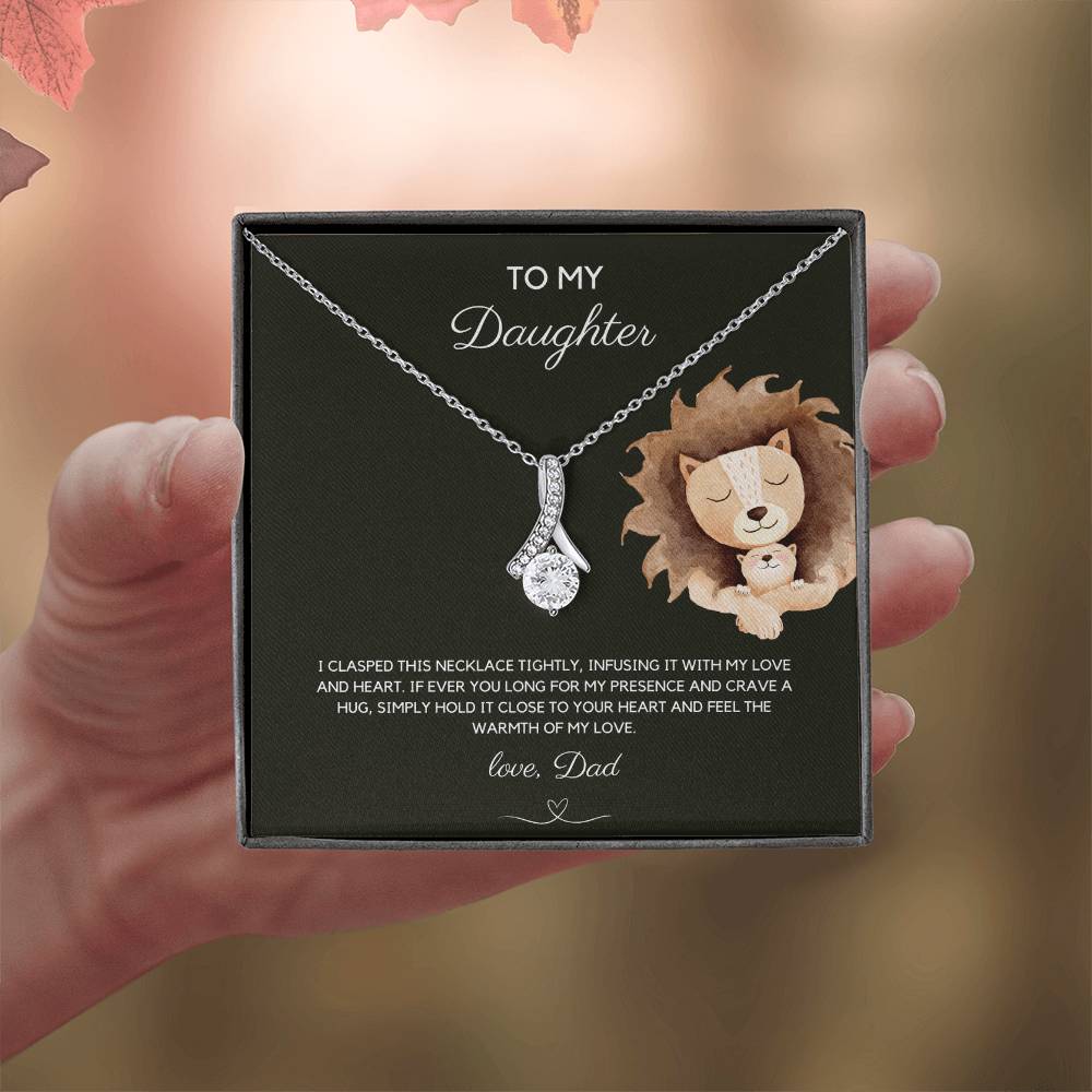 To My Daughter - Infused Love - Alluring Beauty Necklace - Love Dad