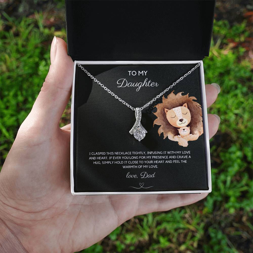 To My Daughter - Infused Love - Alluring Beauty Necklace - Love Dad