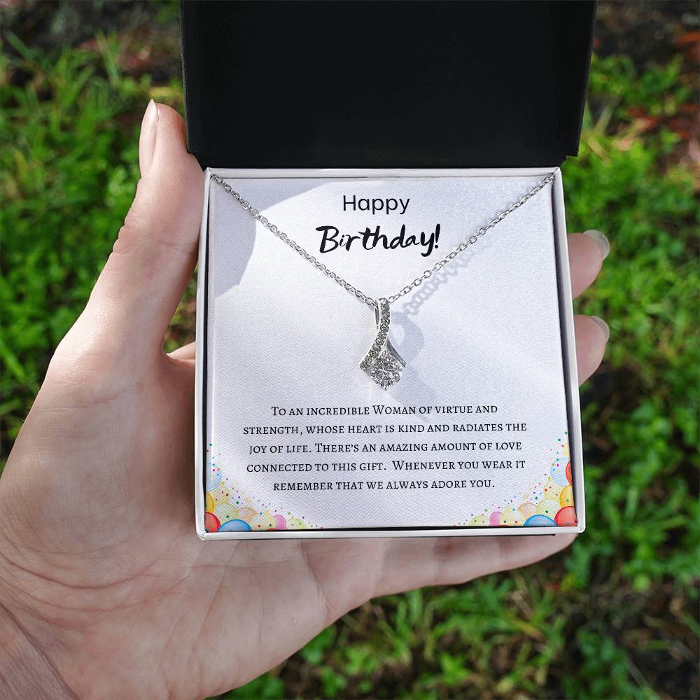 Happy Birthday - Incredible Woman - Alluring Beauty Necklace