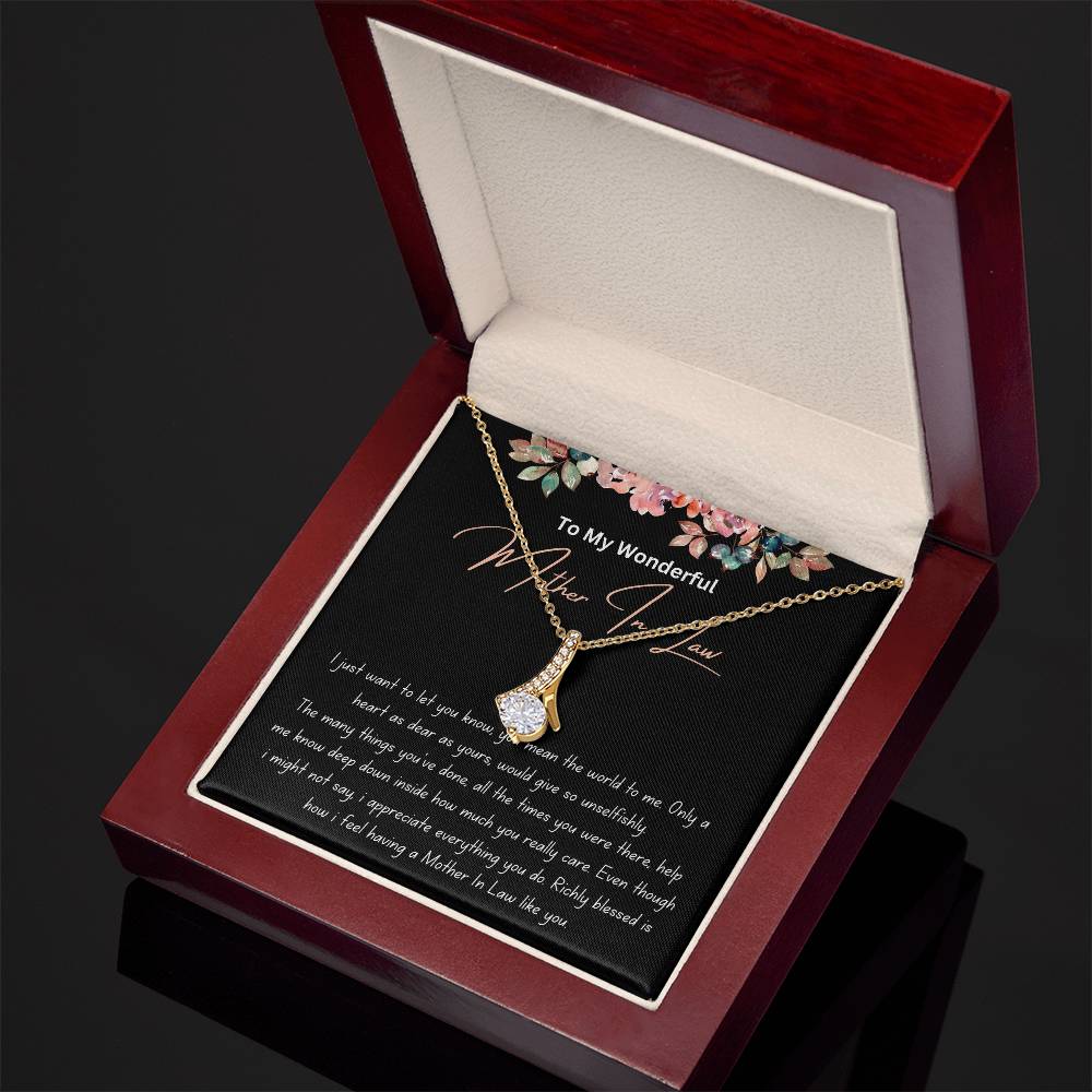 To My Wonderful Mother In Law - Richly Blessed - Alluring Beauty Necklace