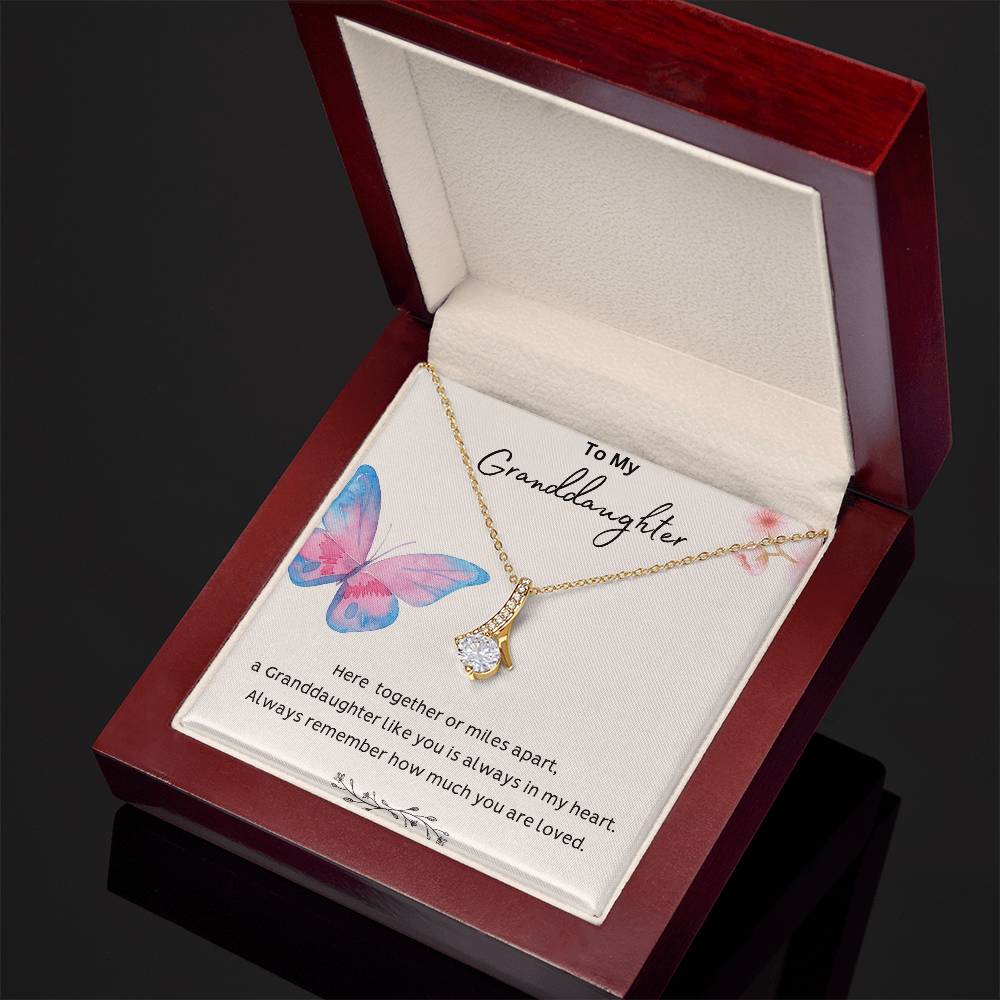 To My Granddaughter - Always Remember -Alluring Beauty Necklace