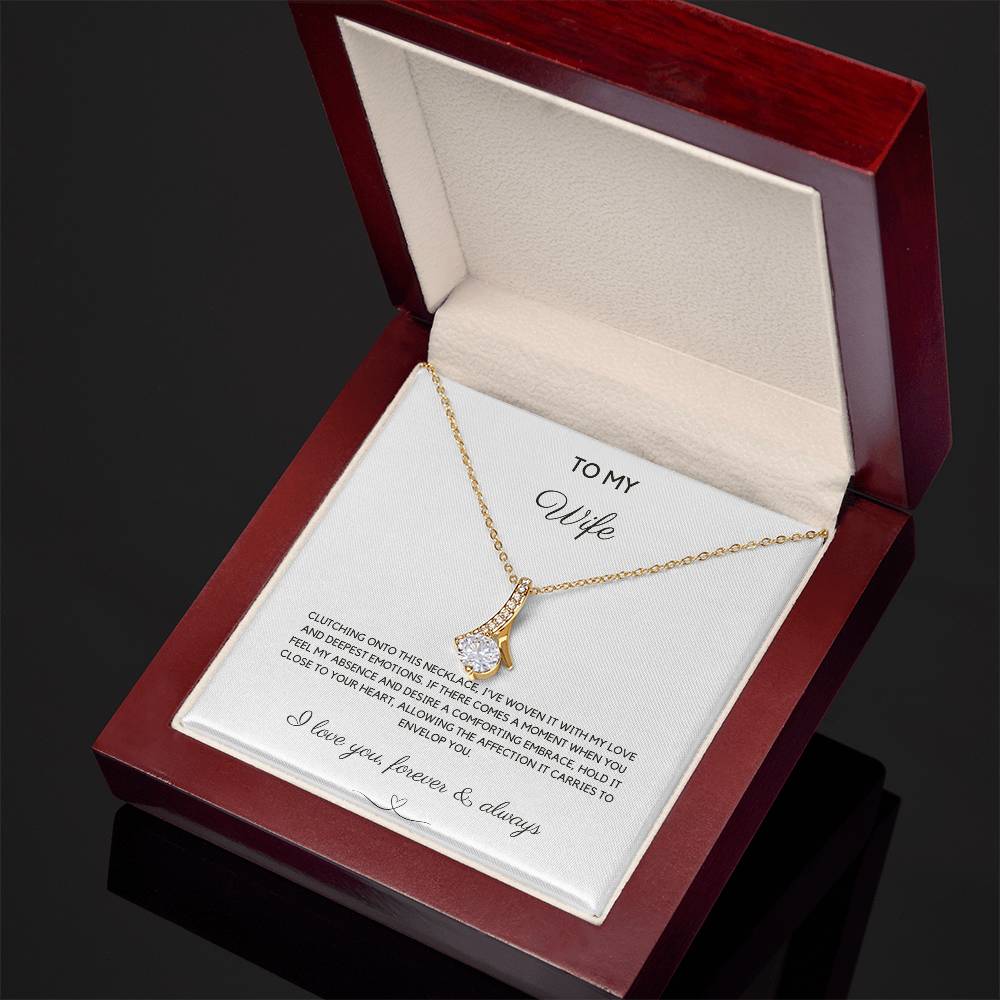 To My Wife - Woven With Love - Alluring Beauty Necklace - Love You Forever