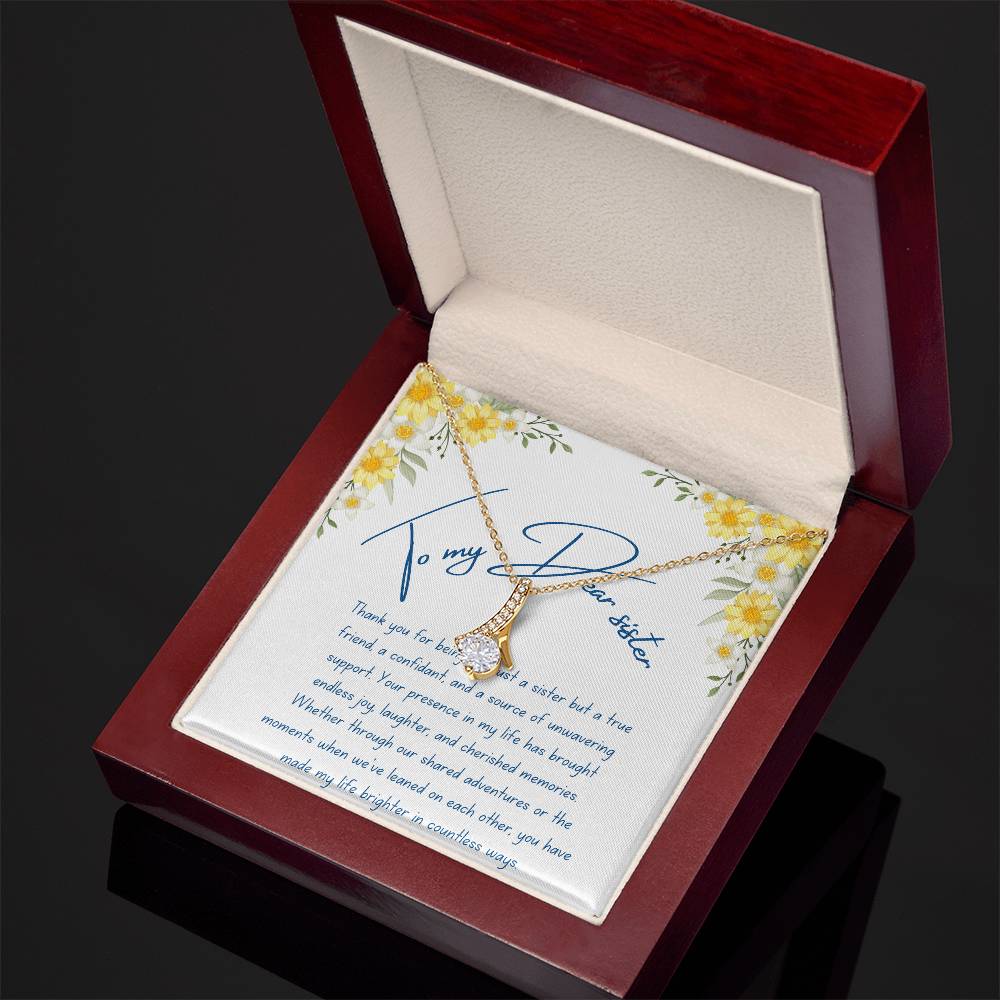 To My Dear Sister- Cherished Memories - Alluring Beauty Necklace