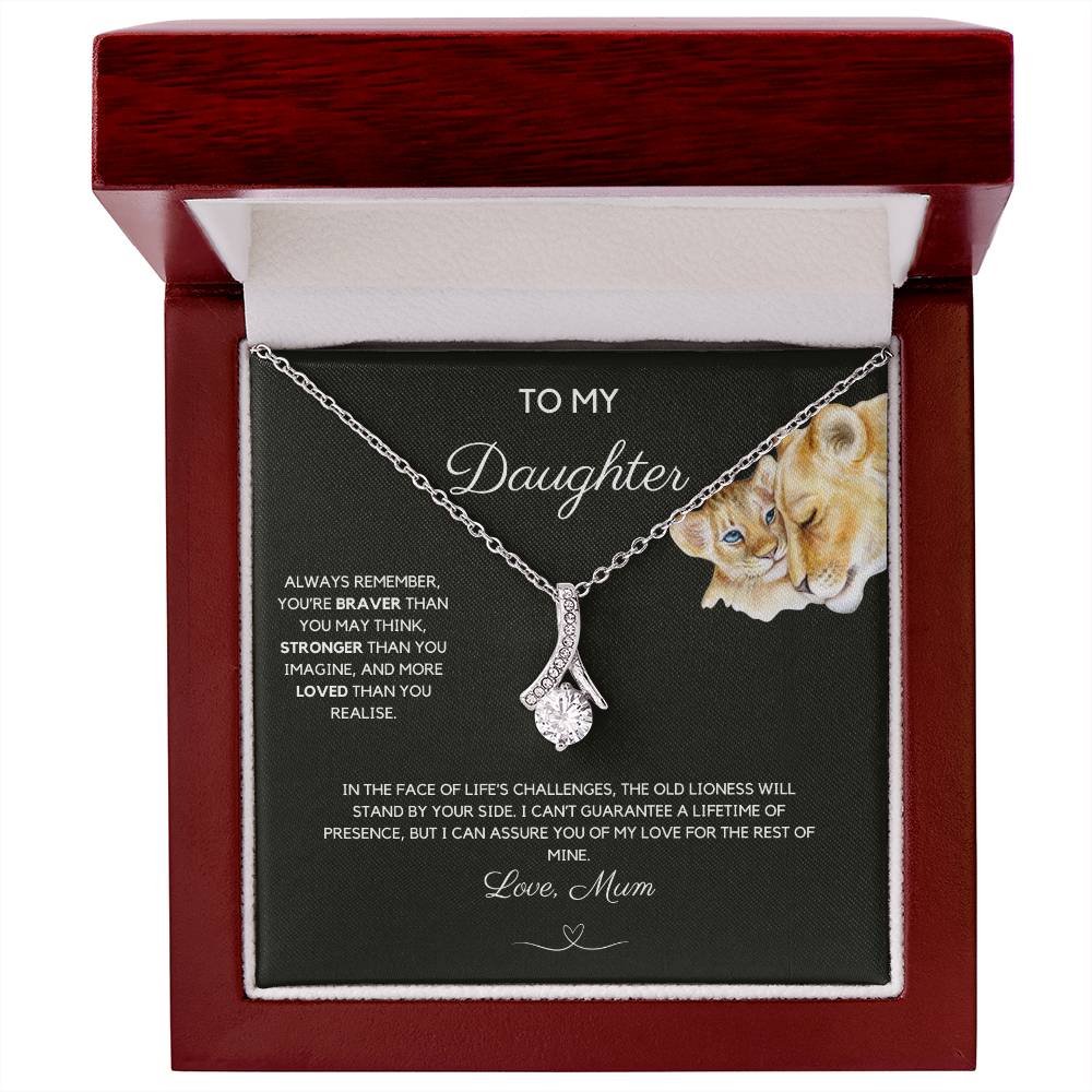 To My Daughter - Always Remember -Alluring Beauty Necklace - Love Mum