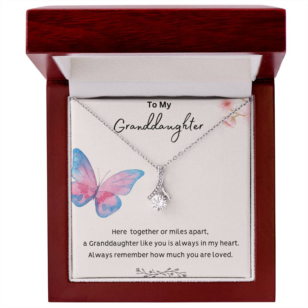 To My Granddaughter - Always Remember -Alluring Beauty Necklace