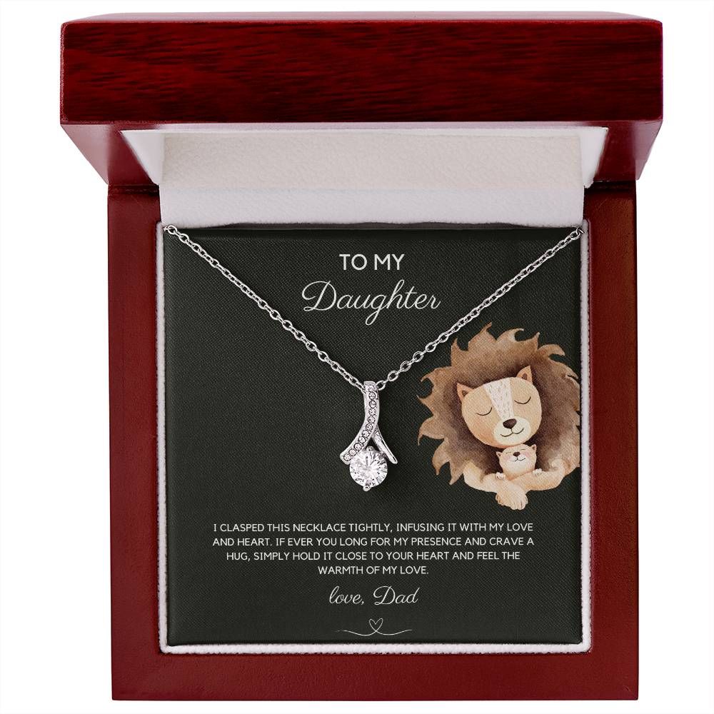 To My Daughter - Infused Love - Alluring Beauty Necklace - Love Dad