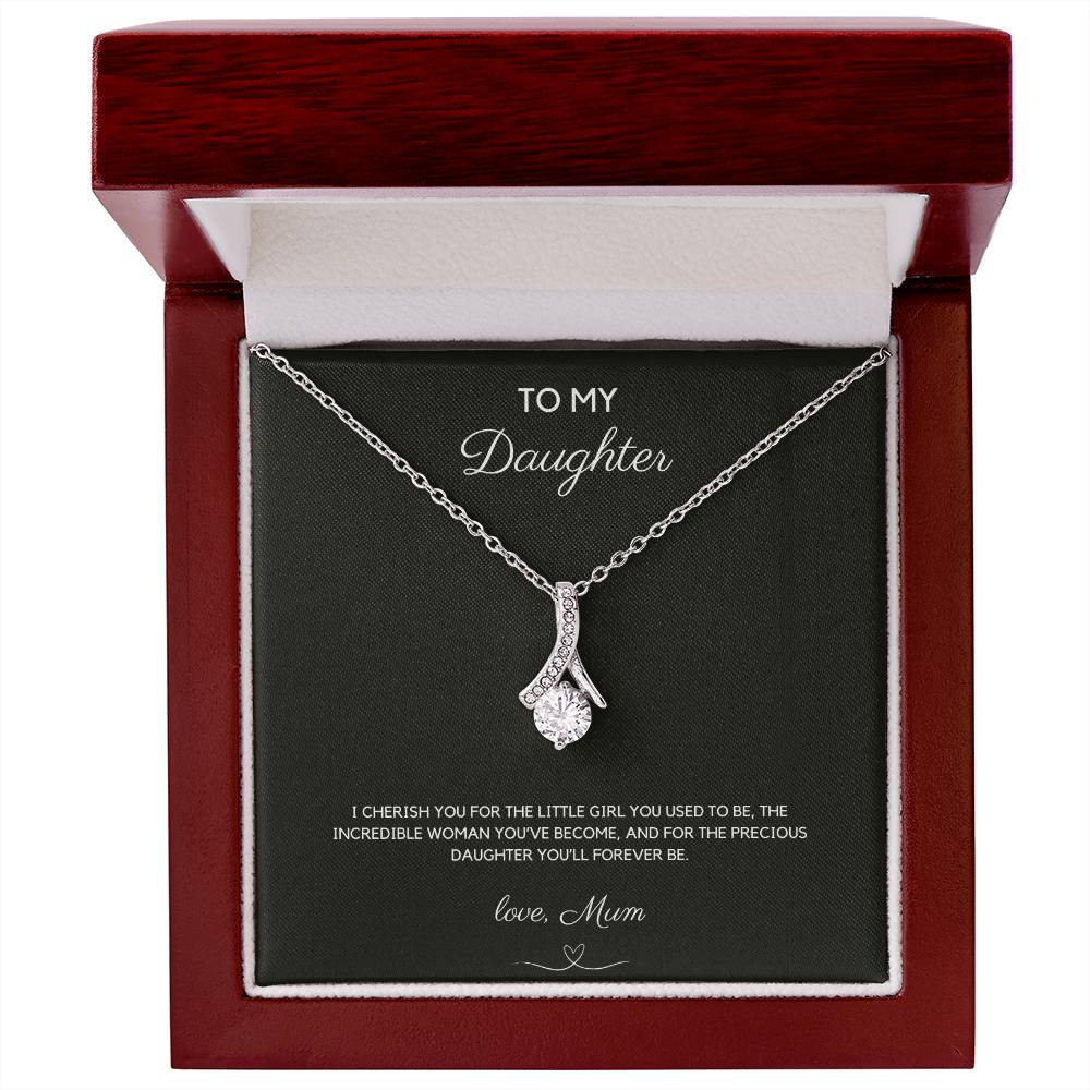 To My Daughter - I Cherish You - Alluring Beauty Necklace - Love Mum