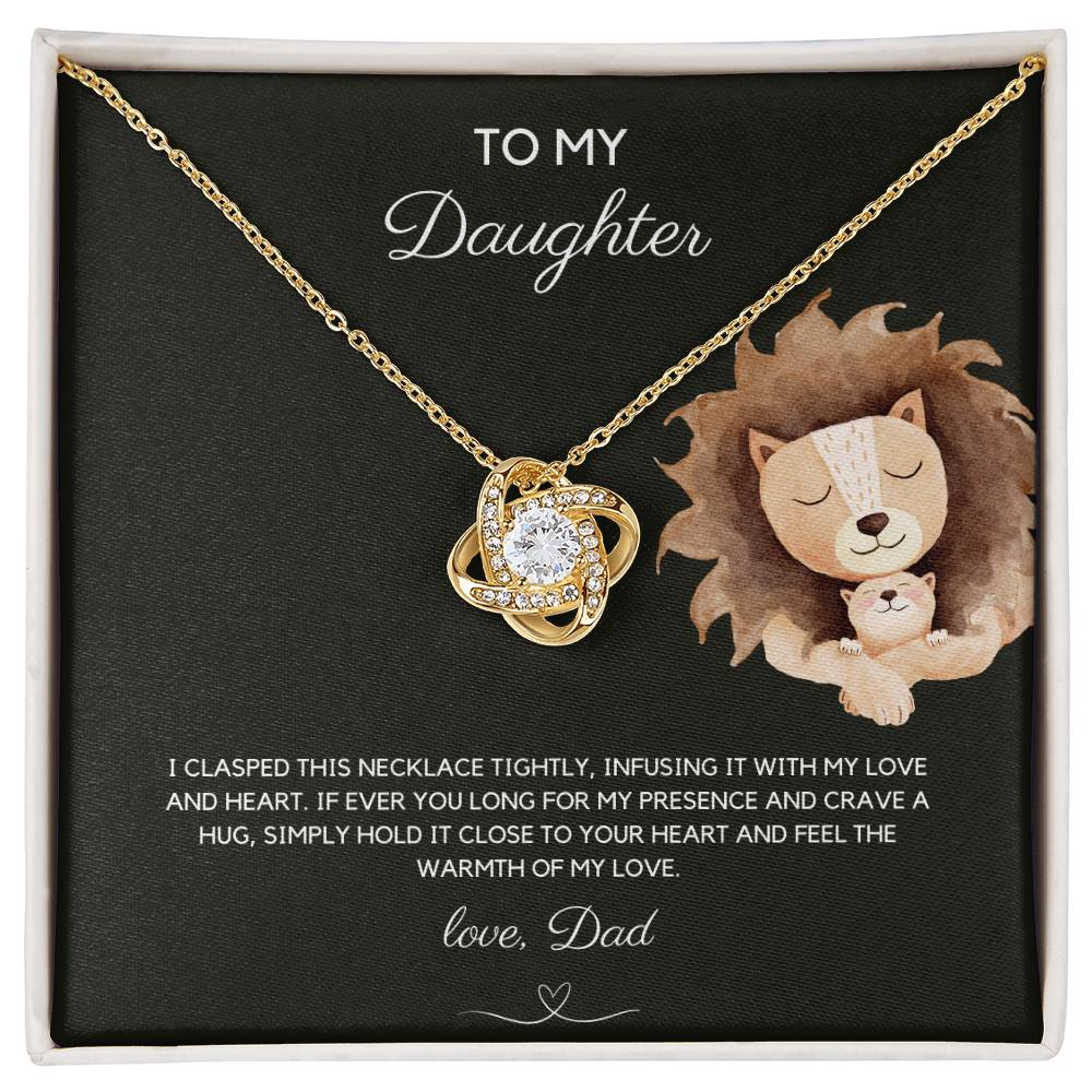 To My Daughter - Infused Love - Love Knot Necklace - Love Dad