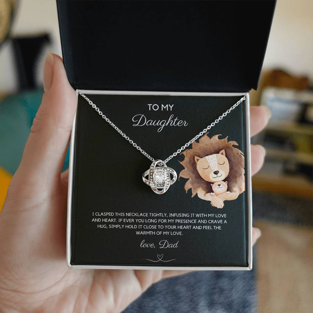 To My Daughter - Infused Love - Love Knot Necklace - Love Dad