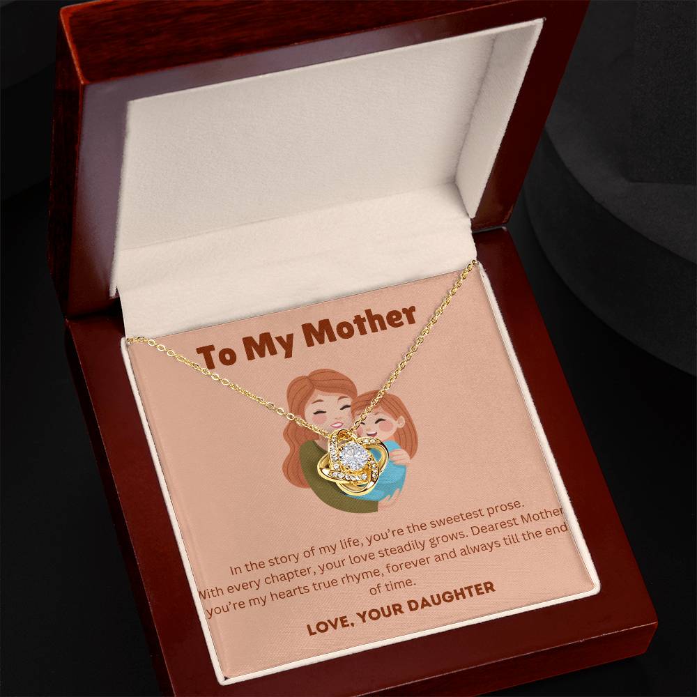 To My Mother - Dearest Mother - Love Knot Necklace - Love Your Daughter