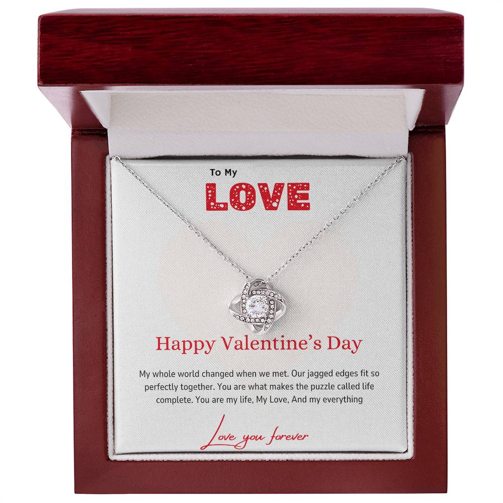 To My Love - Perfectly Together -Love Knot Necklace - Love You Forever