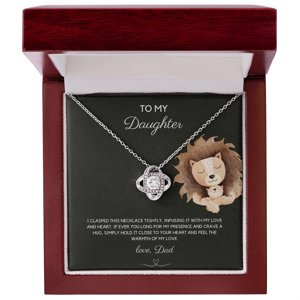 To My Daughter - Infused Love - Love Knot Necklace - Love Dad