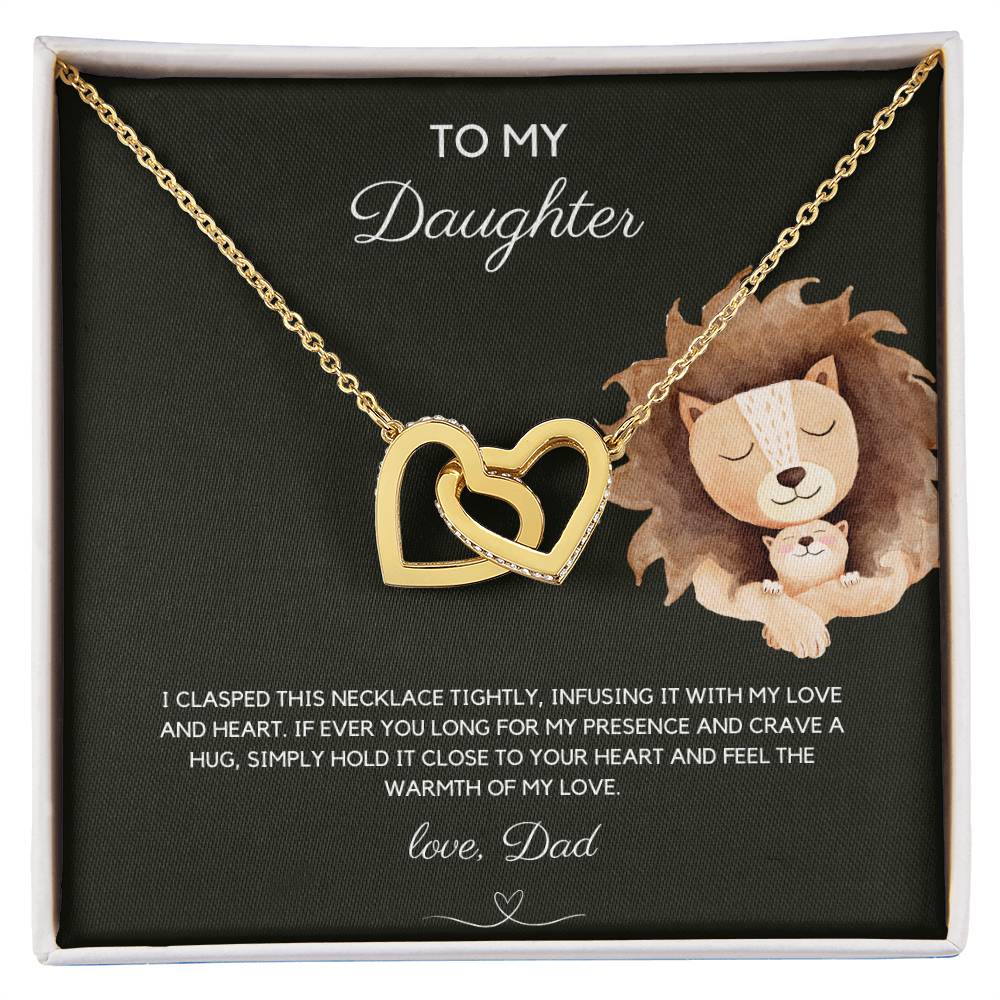 To My Daughter - Infused Love - Interlocking Necklace - Love Dad