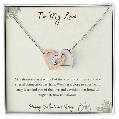 To My Love - Special Connection - Interlocking Necklace - Happy Valentine's Day