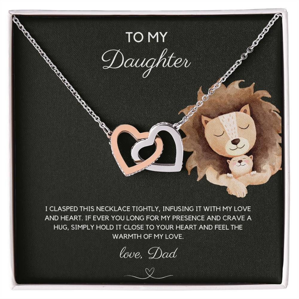 To My Daughter - Infused Love - Interlocking Necklace - Love Dad