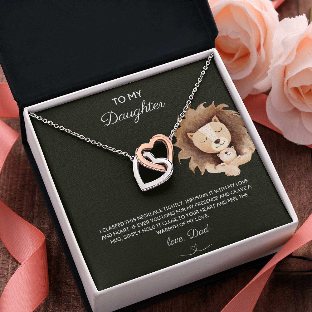 To My Daughter - Infused Love - Interlocking Necklace - Love Dad