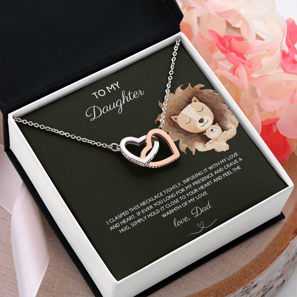 To My Daughter - Infused Love - Interlocking Necklace - Love Dad