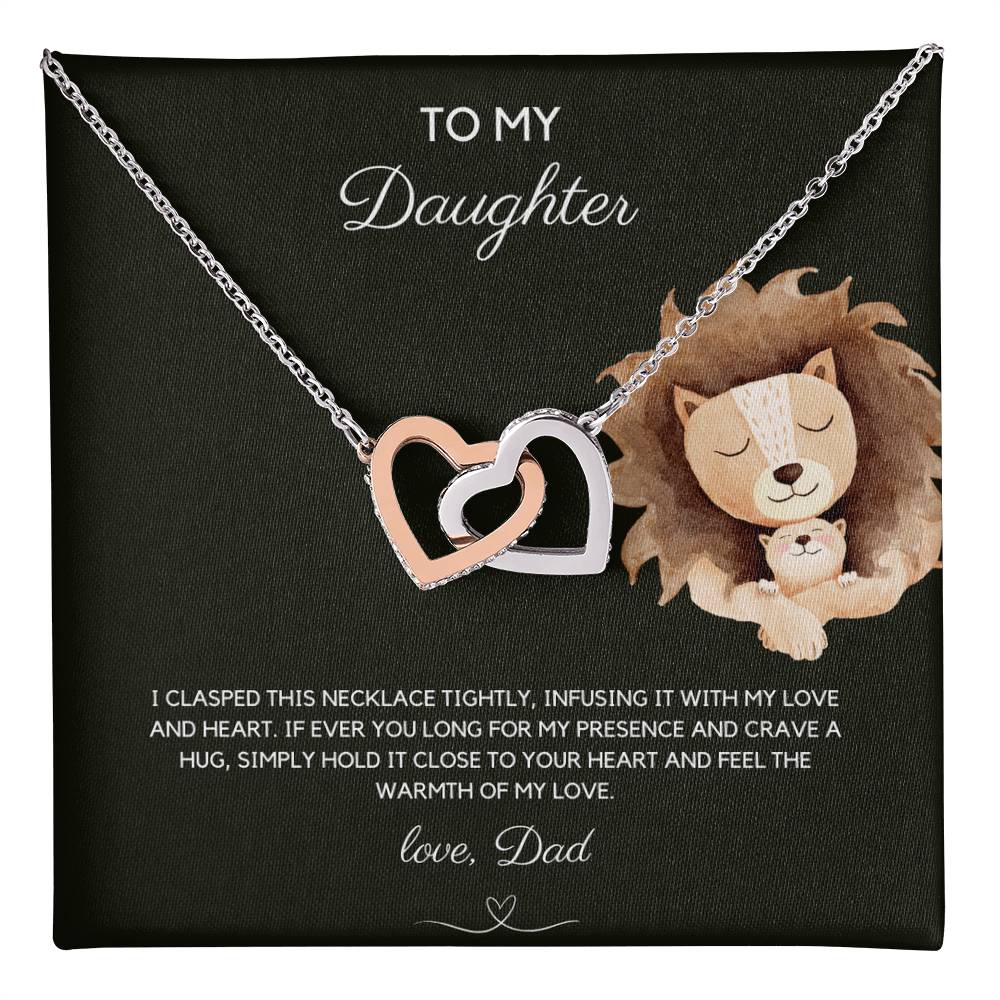 To My Daughter - Infused Love - Interlocking Necklace - Love Dad