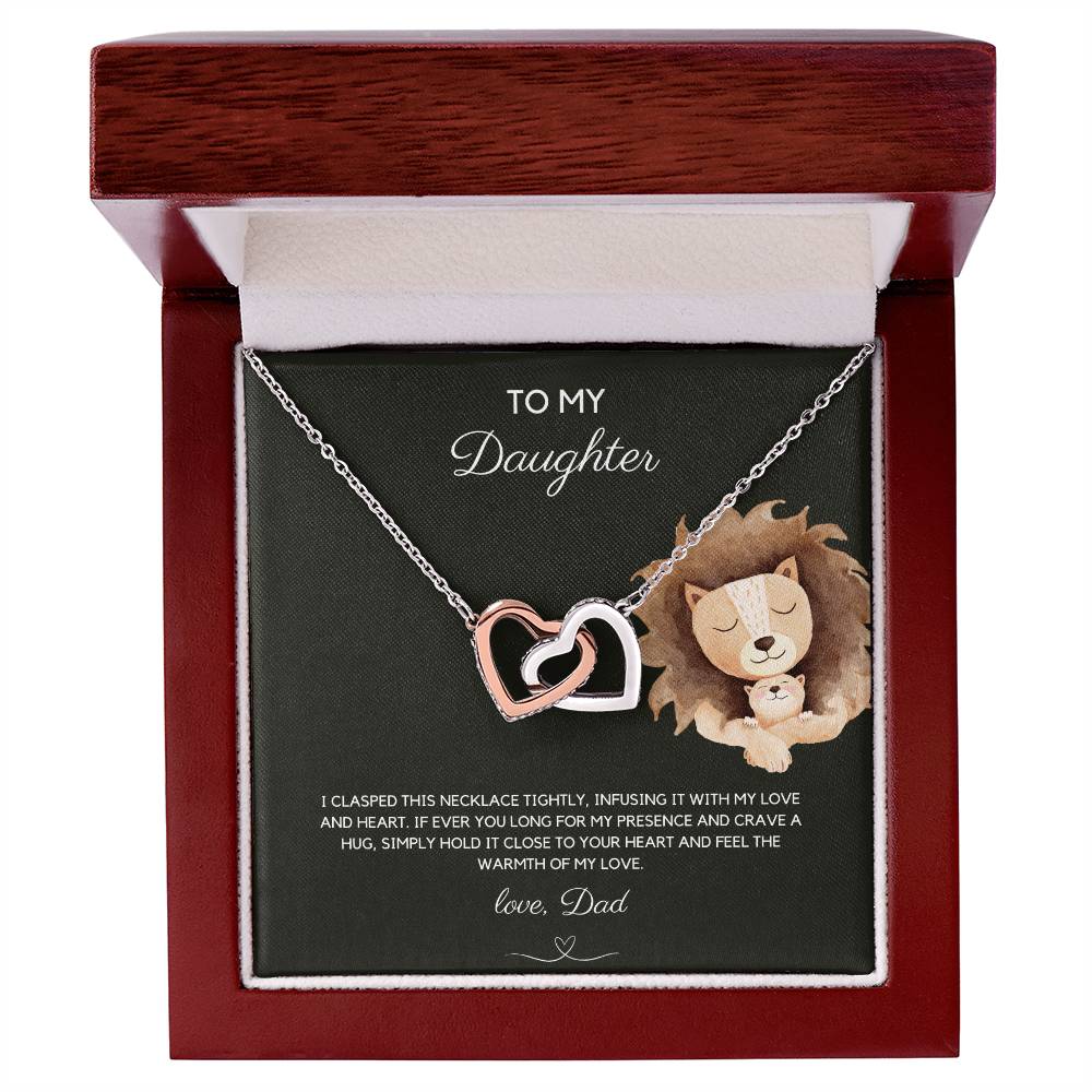 To My Daughter - Infused Love - Interlocking Necklace - Love Dad