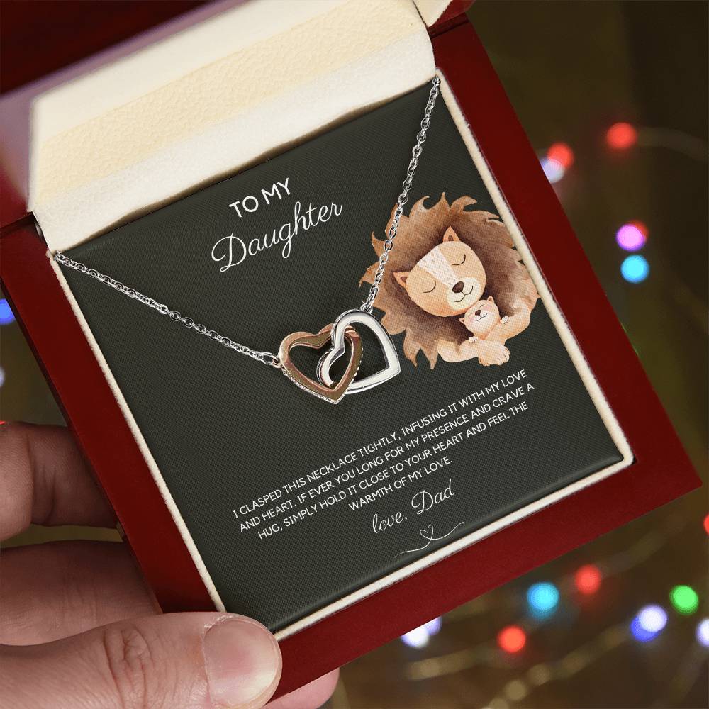 To My Daughter - Infused Love - Interlocking Necklace - Love Dad