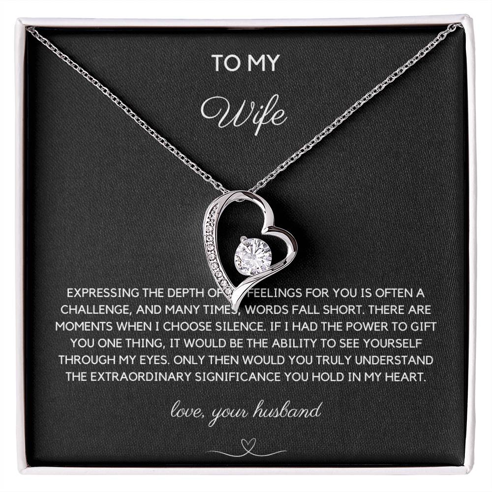 To My Wife - Expressing Feelings - Forever Love Necklace - Love Your Husband