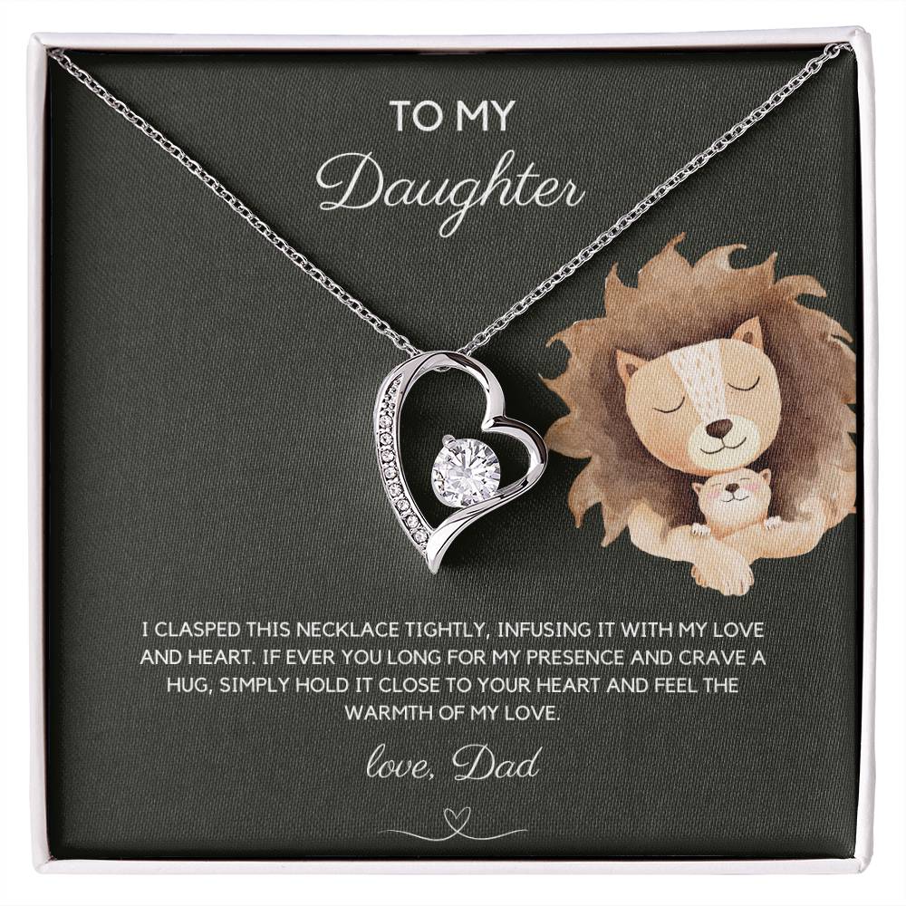 To My Daughter - Infused Love - Forever Love Necklace - Love Dad