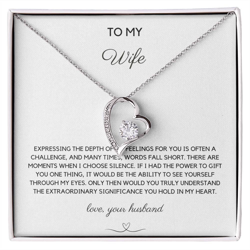 To My Wife - Expressing Feelings - Forever Love Necklace - Love Your Husband